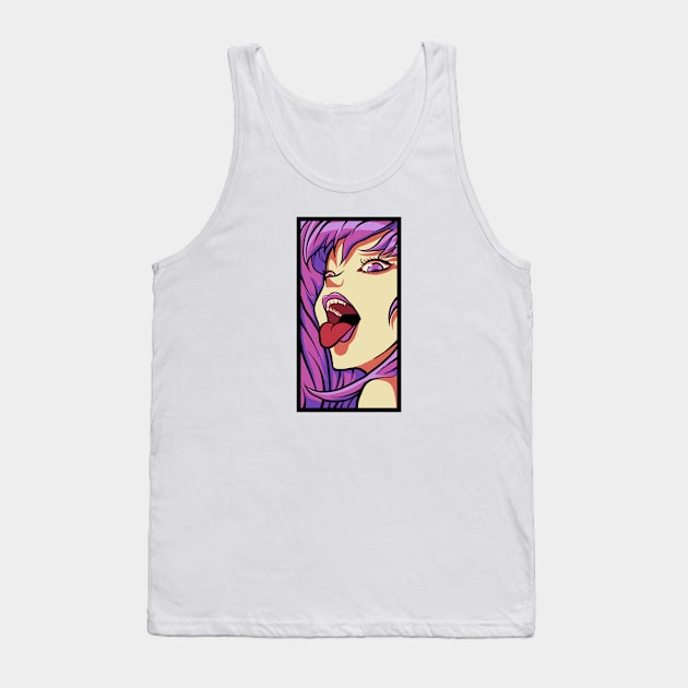 Hip Hop Girl Anime Stickers T-shirt Tank Top by Sekainime